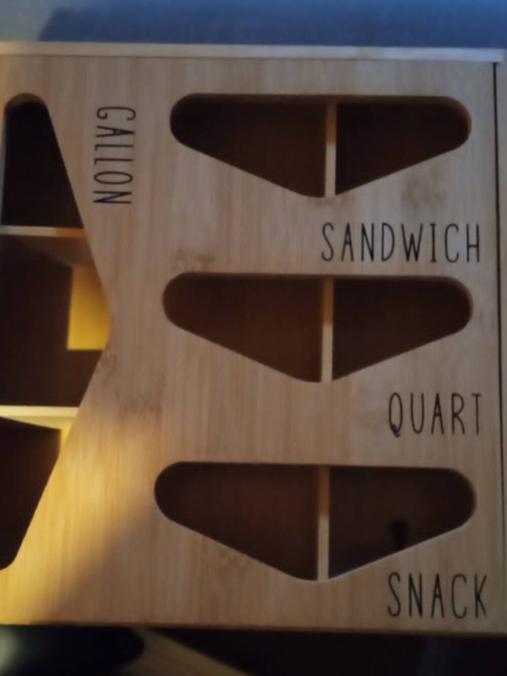 Bamboo Ziploc Bag Organizer